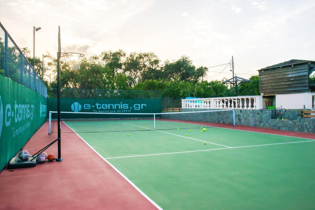 Villa Maxim With Private Pool & Tennis Court Halikounas Exterior photo