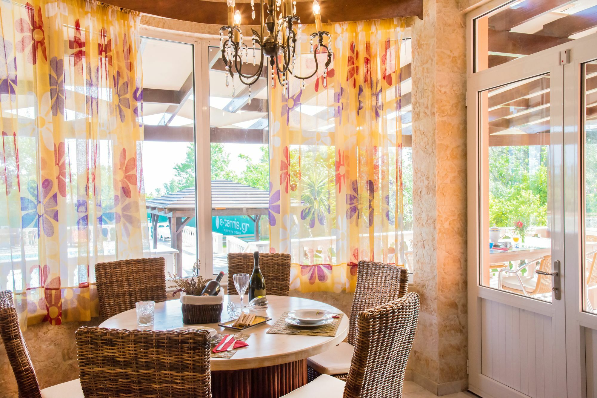 Villa Maxim With Private Pool & Tennis Court Halikounas Exterior photo